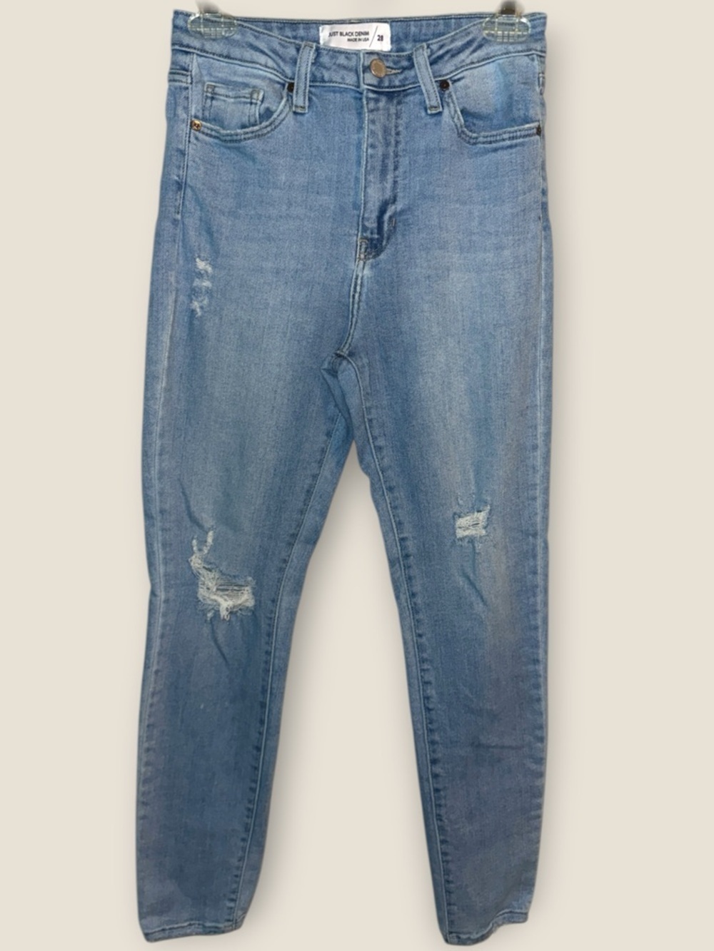 🌺Just Black Denim High-Rise Light Blue Distressed Skinny Jeans